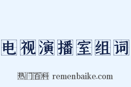 电视演播室组词是什么意思的图片